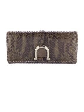 Gucci Greenwich Python Continental Wallet